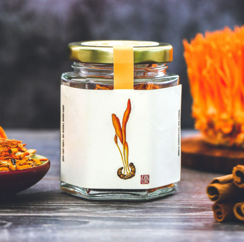 Nấm đông trùng hạ thảo sấy khô, 10g, hộp, mẫu hộp conqueror