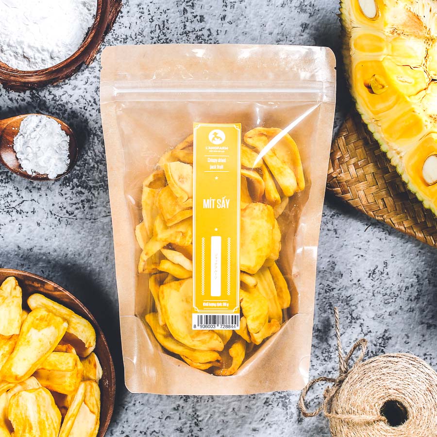 Mít sấy, 80g, bịch, mẫu kraft 1 mặt trong